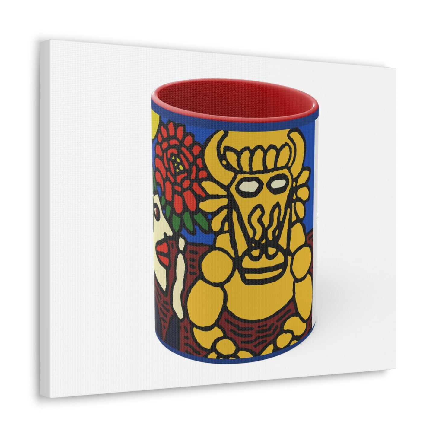 The warrior hailing the mighty golden dragon Canvas (Large)
