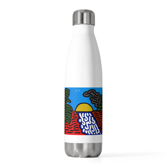 The river that joins the Australian wattle and Lebanese cedar tree in friendship Stainless Steel Water Bottle