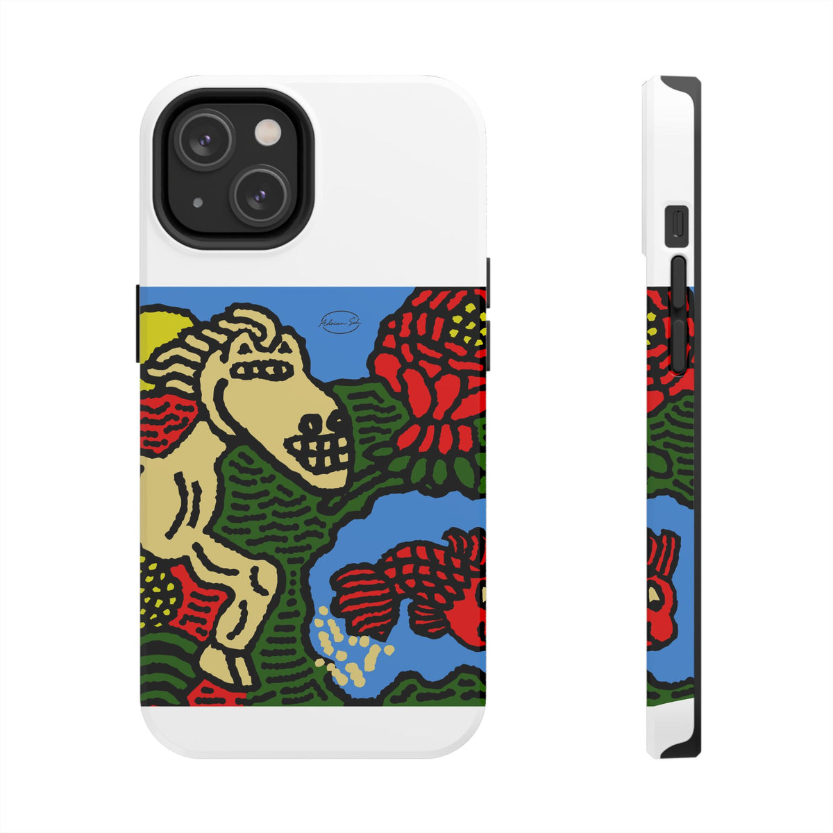 Galloping carefree through life Tough Phone Case