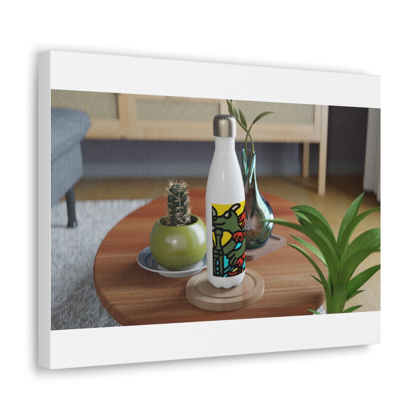 Two dragons enjoying a feast together Canvas (Small)