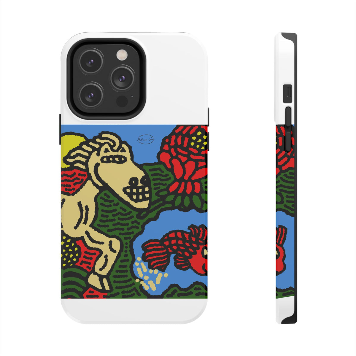 Galloping carefree through life Tough Phone Case