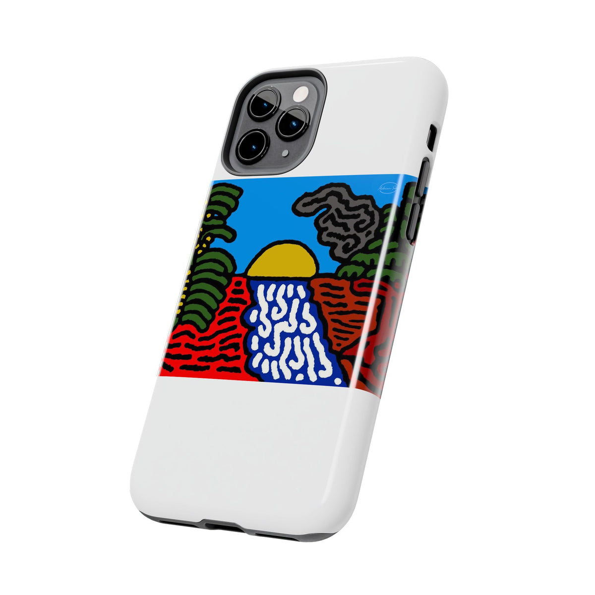 The river that joins the Australian wattle and Lebanese cedar tree in friendship Tough Phone Case