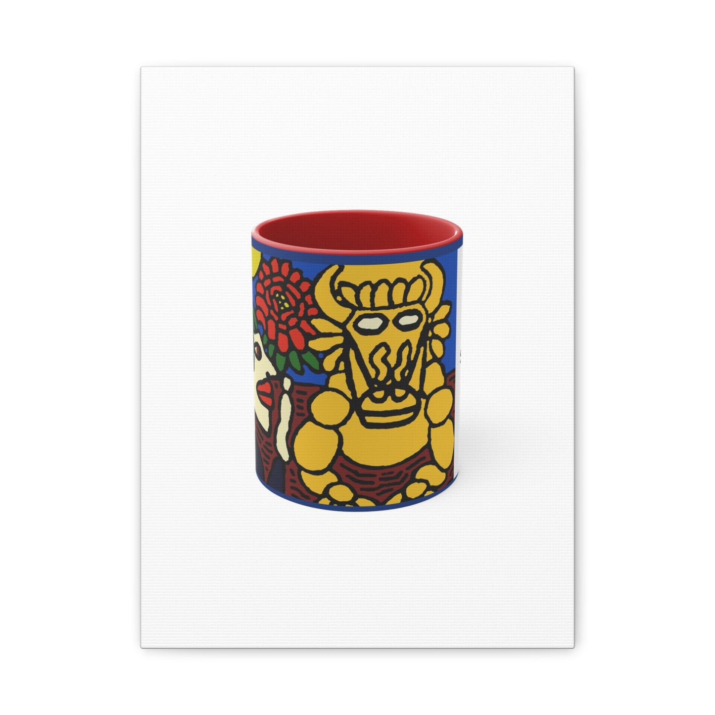 The warrior hailing the mighty golden dragon Canvas (Small)