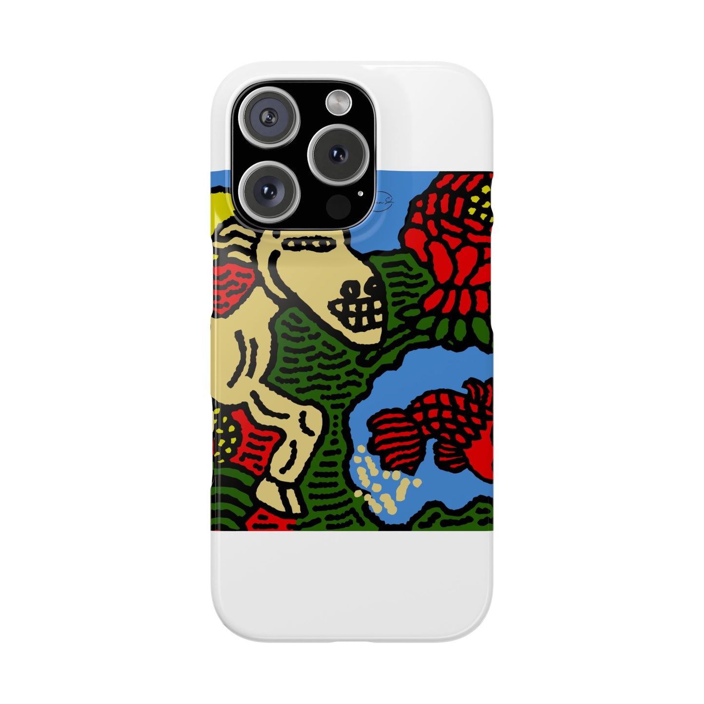 Galloping carefree through life Slim Phone Case
