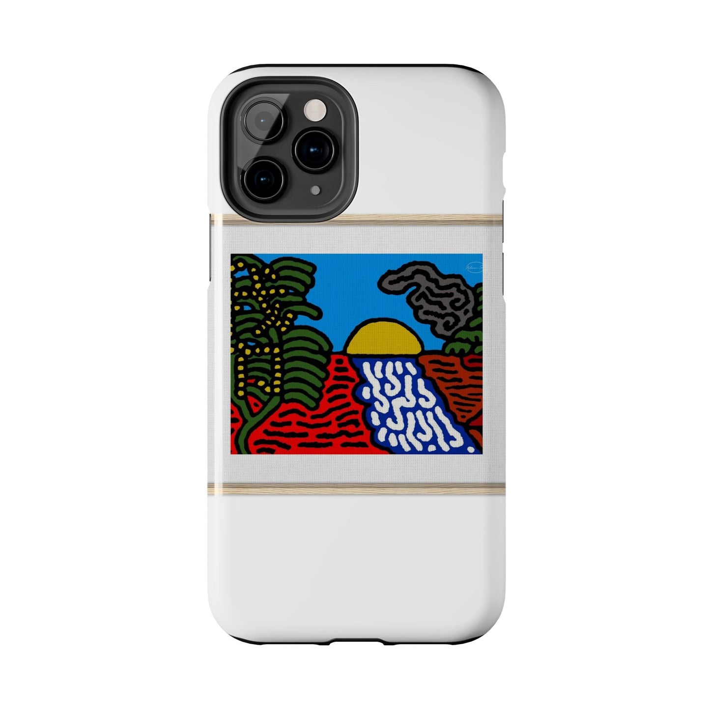 The river that joins the Australian wattle and Lebanese cedar tree in friendship Tough Phone Case