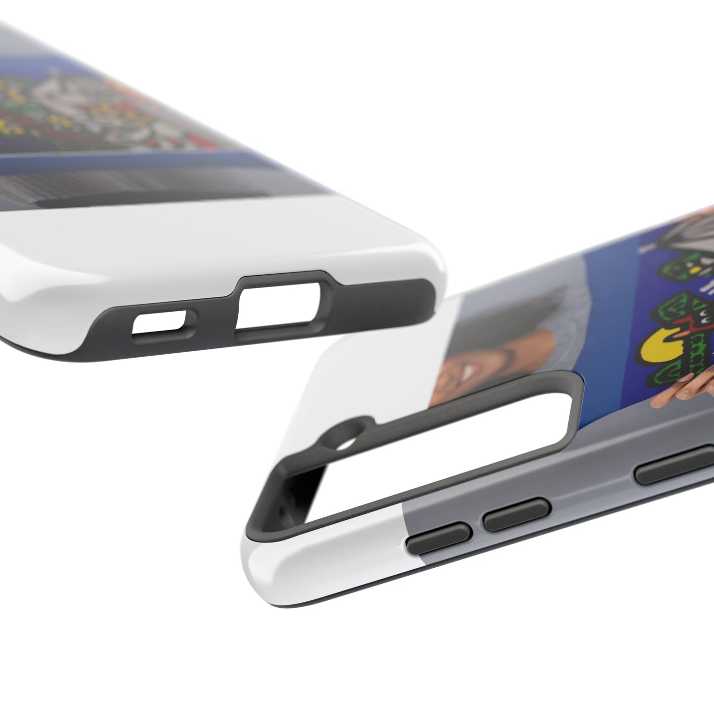 Bunny welcoming a friendly horse on his journey Tough Phone Case