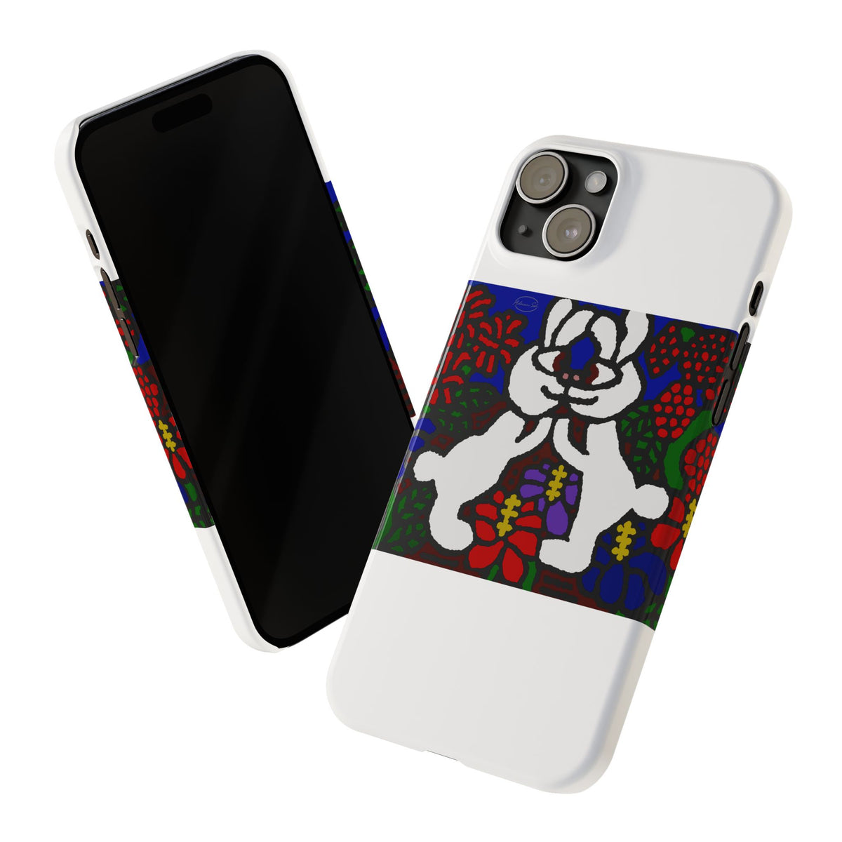 Bunnies in love Slim Phone Case