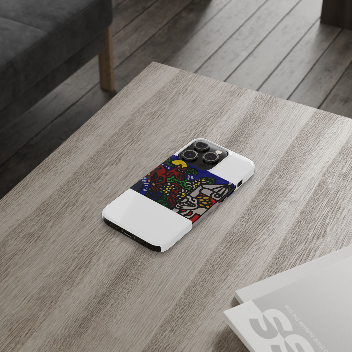 Bunny welcoming a friendly horse on his journey Slim Phone Case