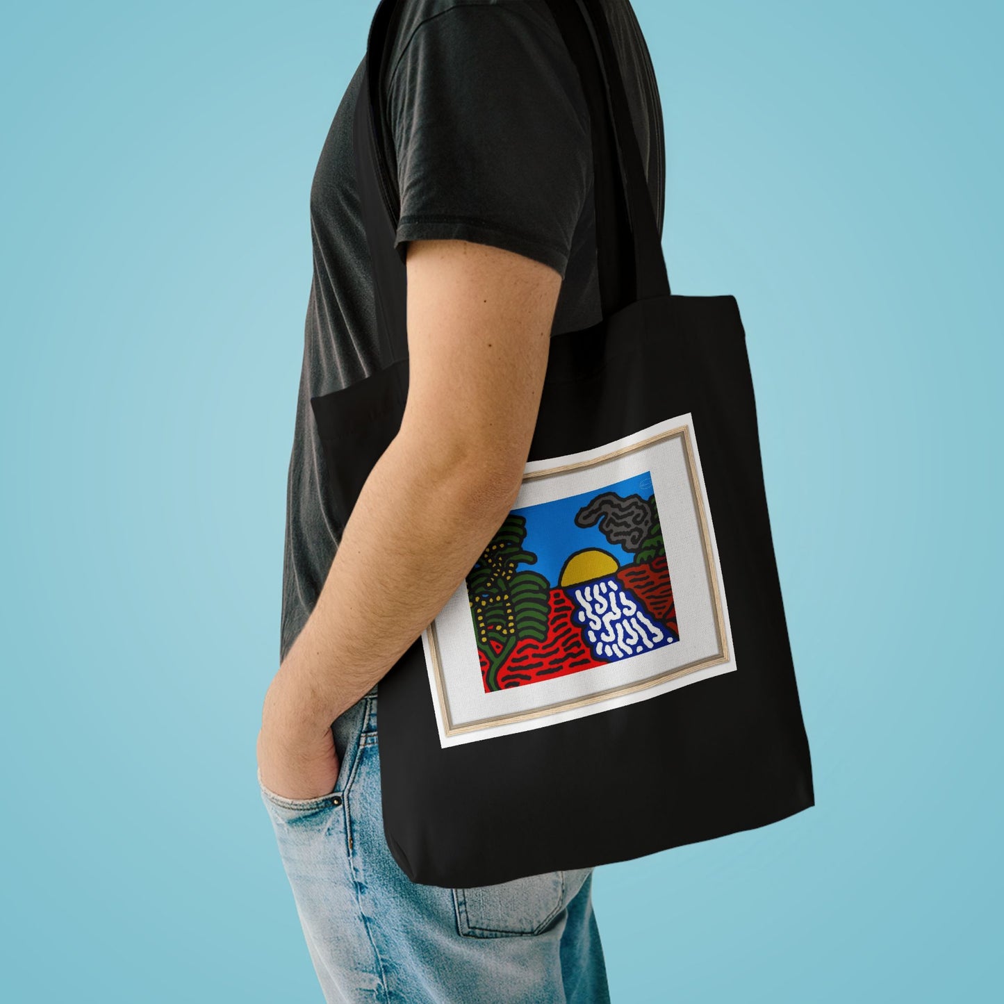 The river that joins the Australian wattle and Lebanese cedar tree in friendship Classic Tote Bag