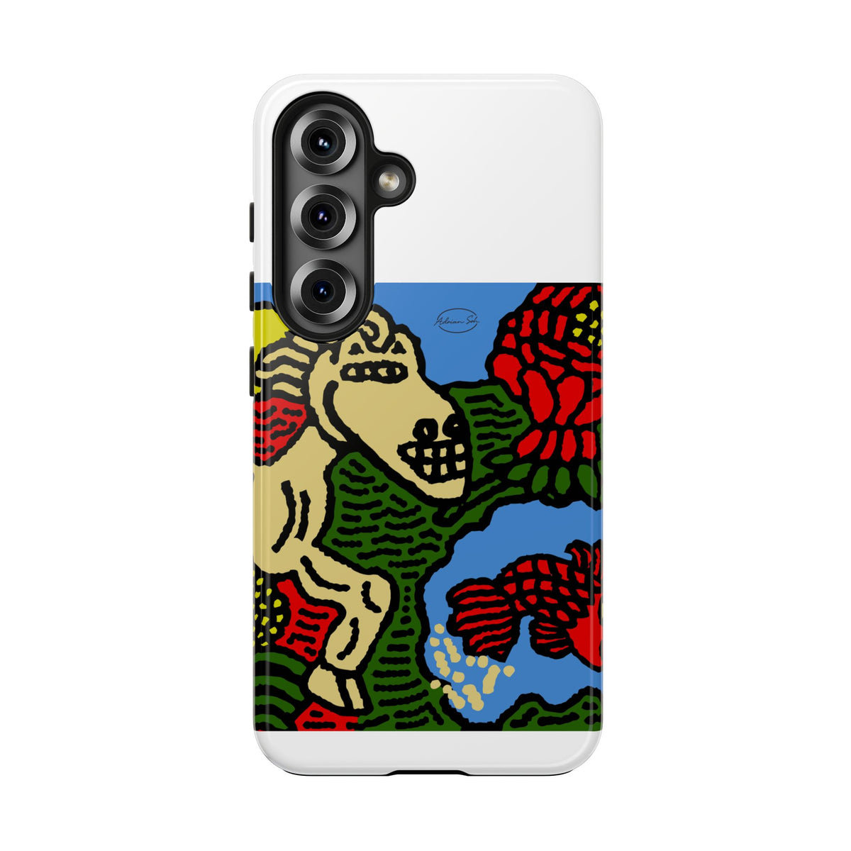 Galloping carefree through life Tough Phone Case