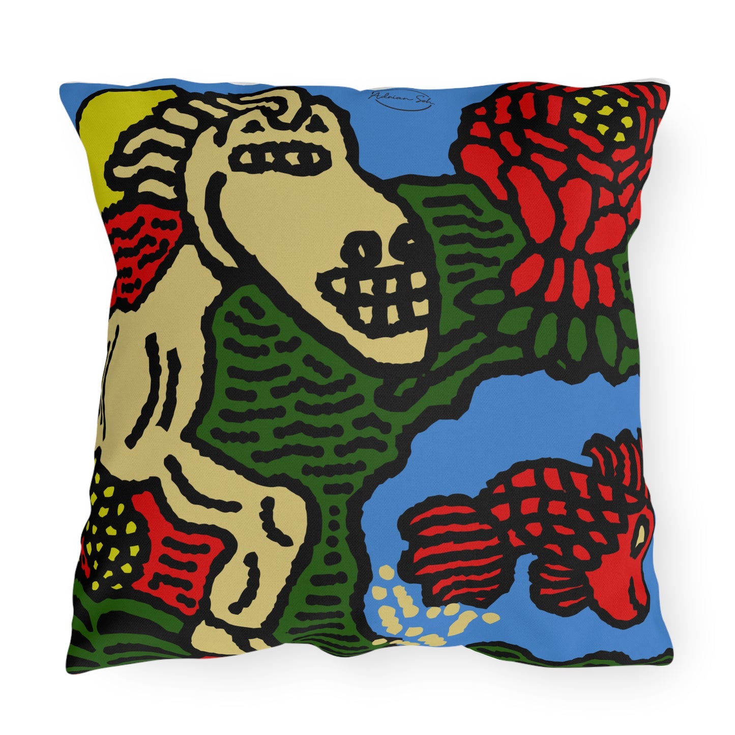 Galloping carefree through life — Outdoor Pillow