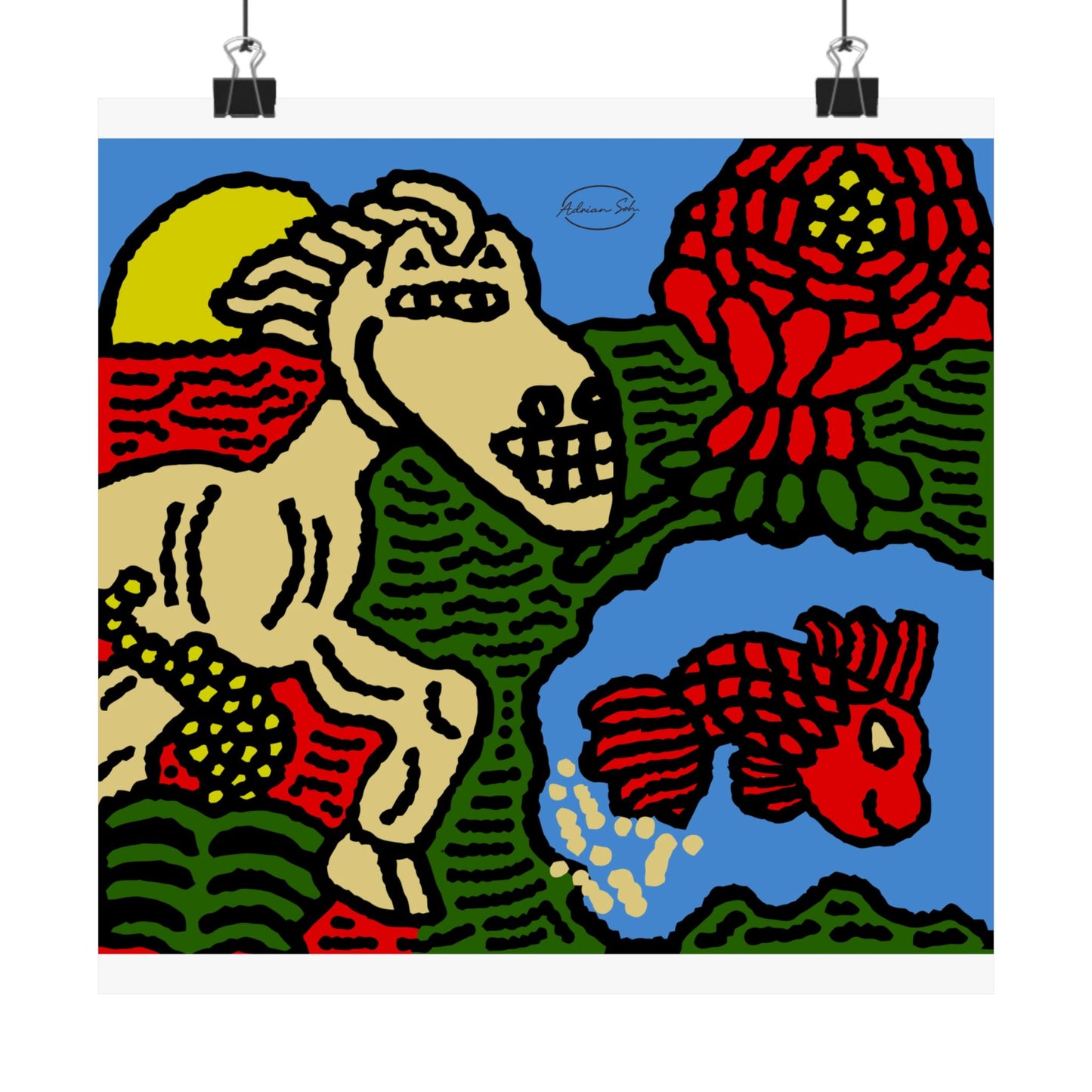 Galloping carefree through life Matte Poster Vertical (Small)