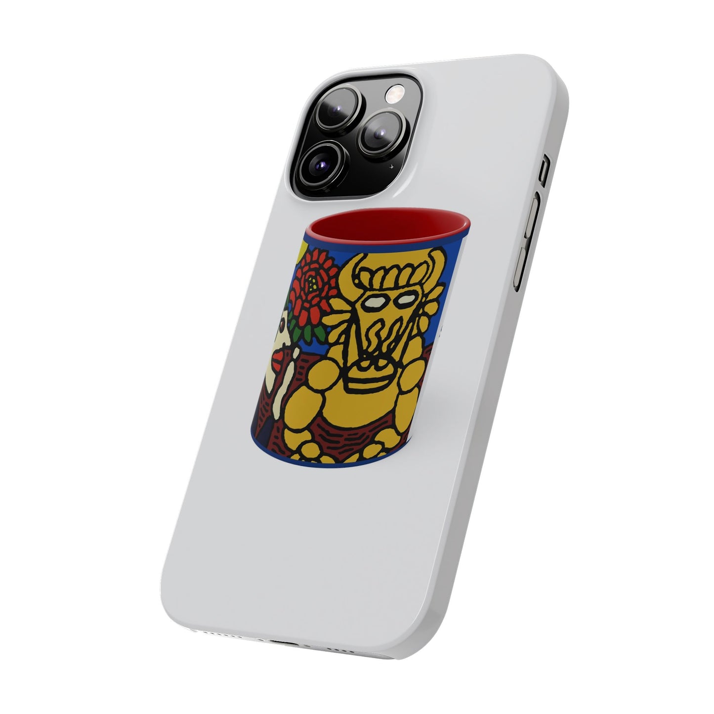 The warrior hailing the mighty golden dragon Slim Phone Case