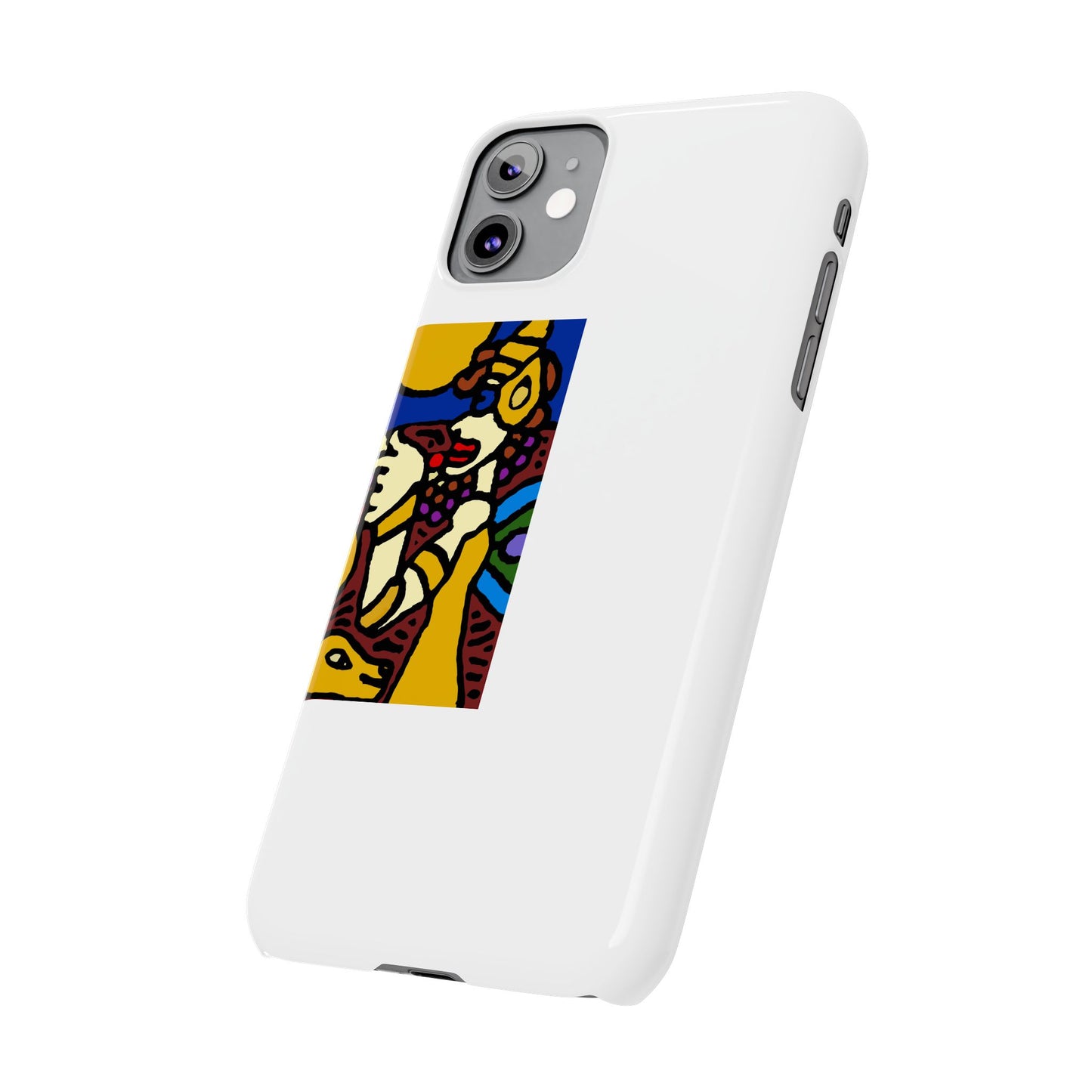 The golden snake being blessed by the fairy Slim Phone Case