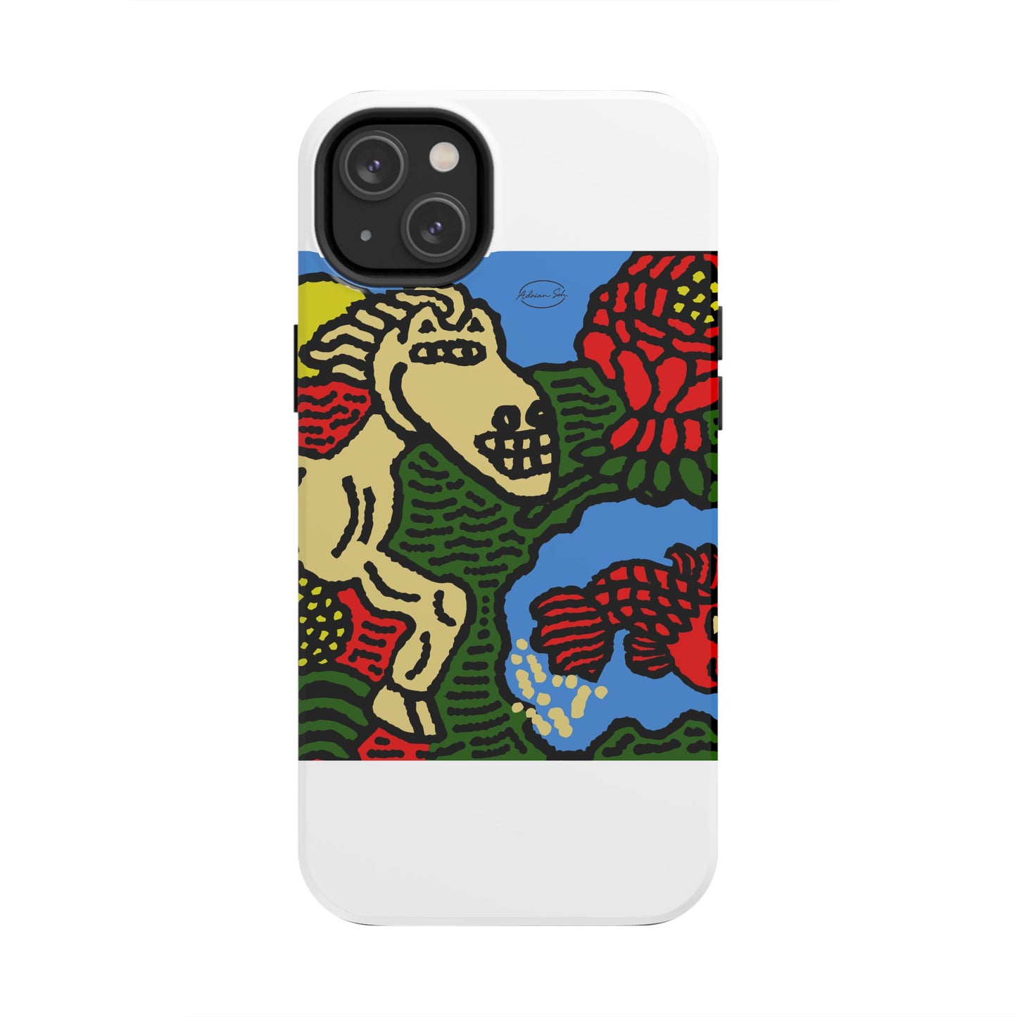 Galloping carefree through life Tough Phone Case