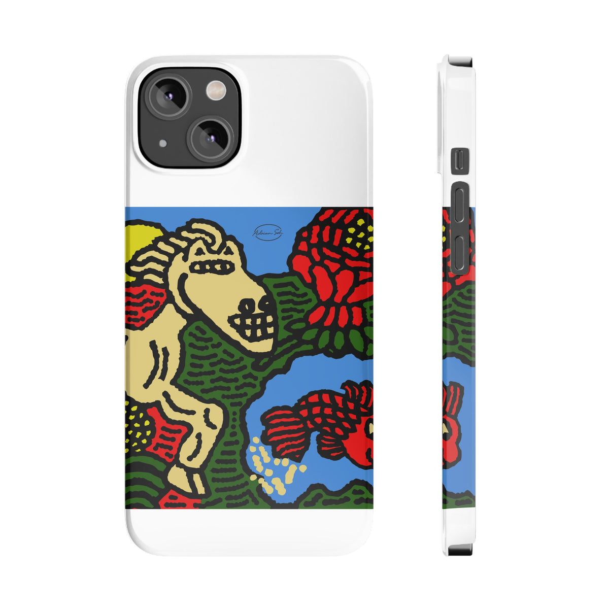 Galloping carefree through life Slim Phone Case
