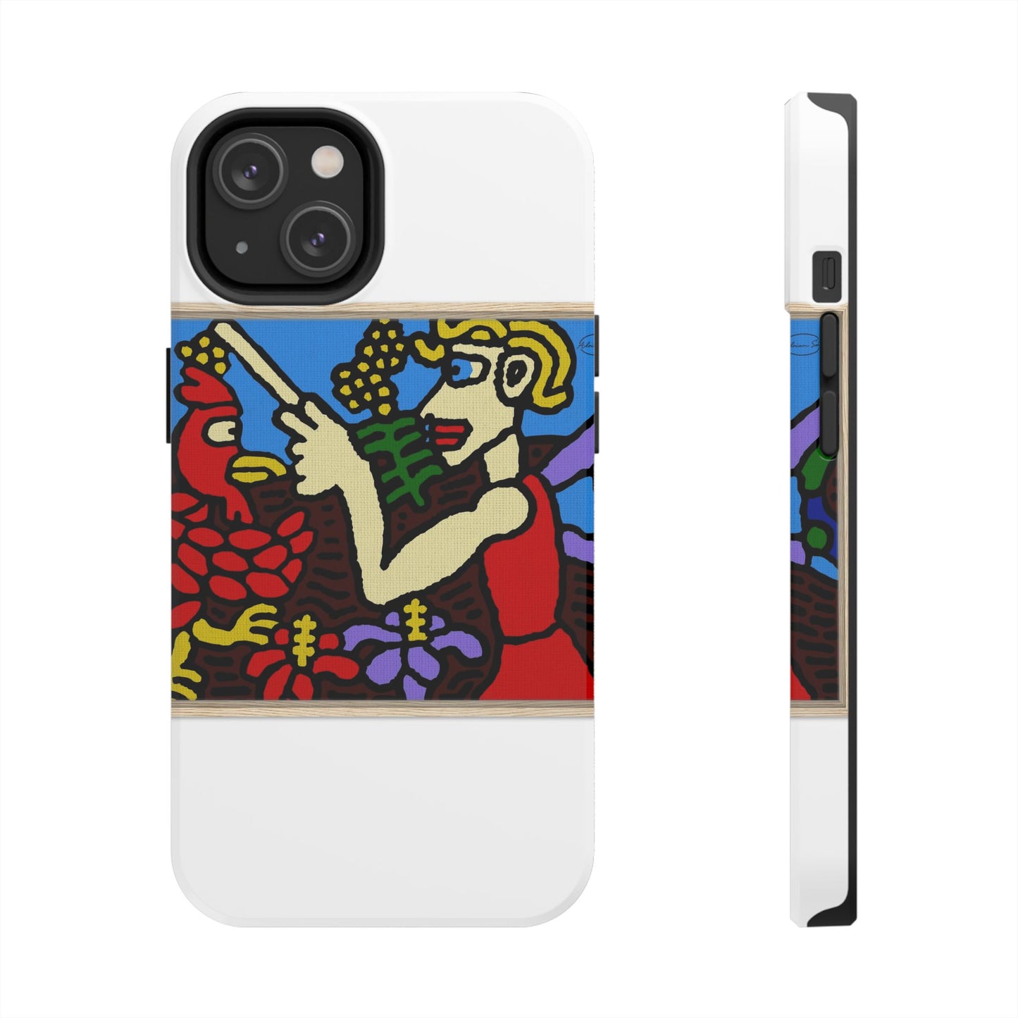 The hen gaining a blessing from a fairy Tough Phone Case