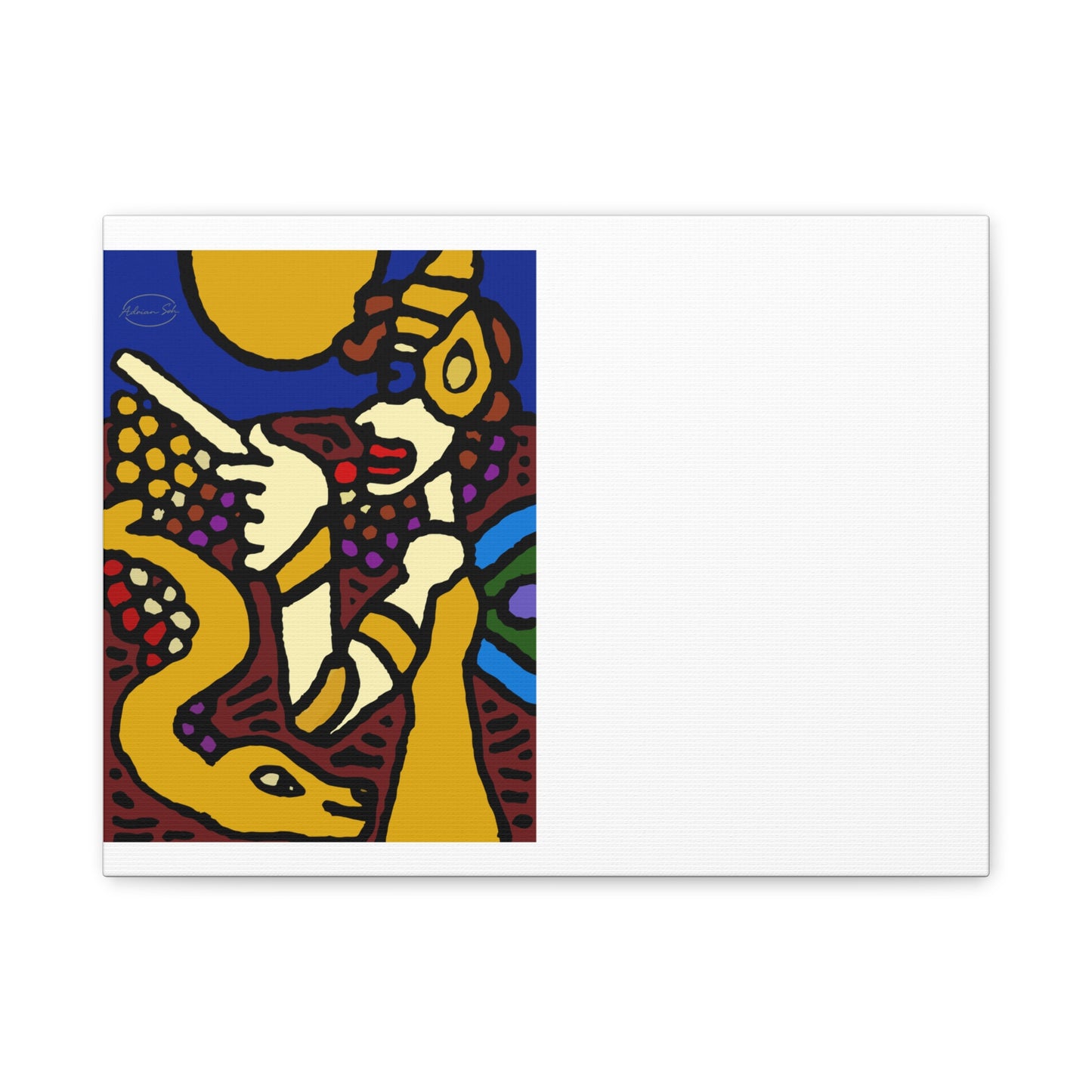 The golden snake being blessed by the fairy Canvas (Small)