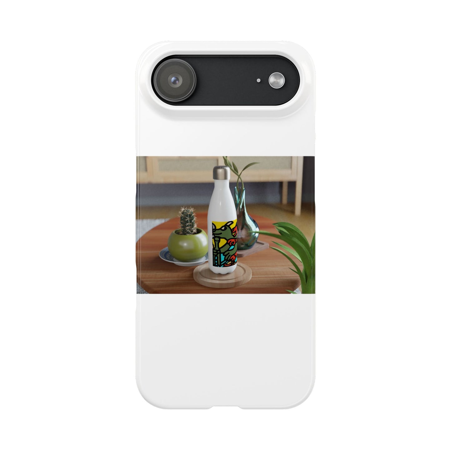 Two dragons enjoying a feast together Slim Phone Case