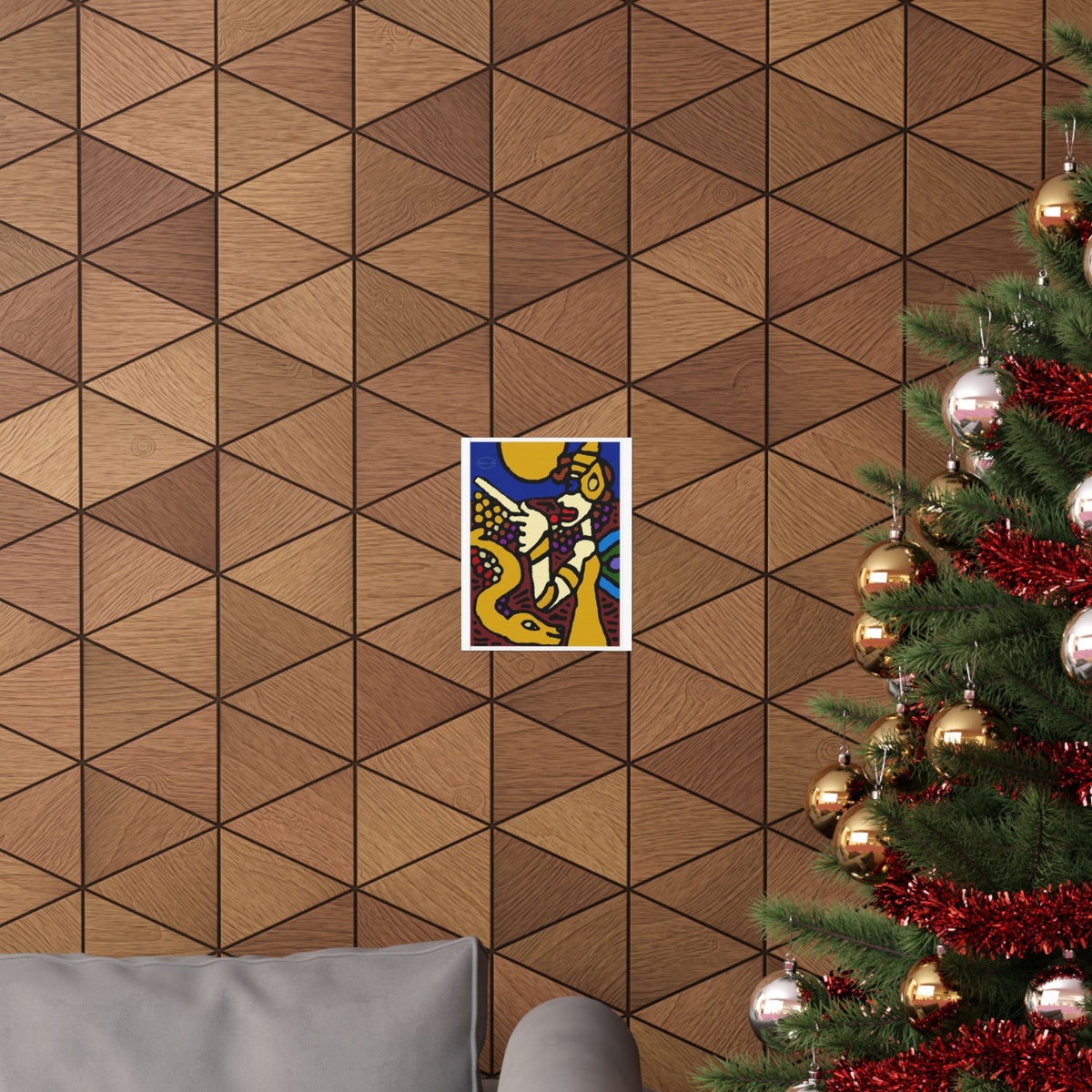 The golden snake being blessed by the fairy Matte Poster Vertical (Small)