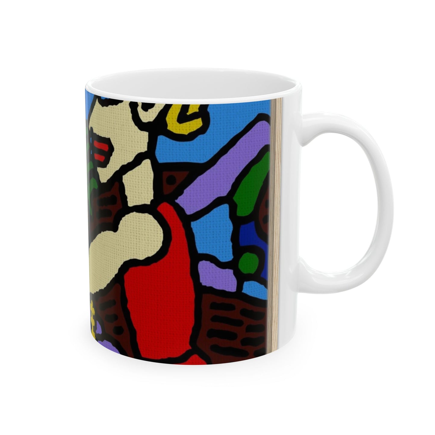 The hen gaining a blessing from a fairy Ceramic Mug