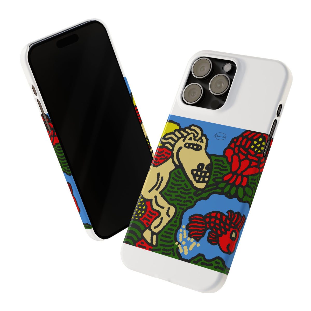 Galloping carefree through life Slim Phone Case