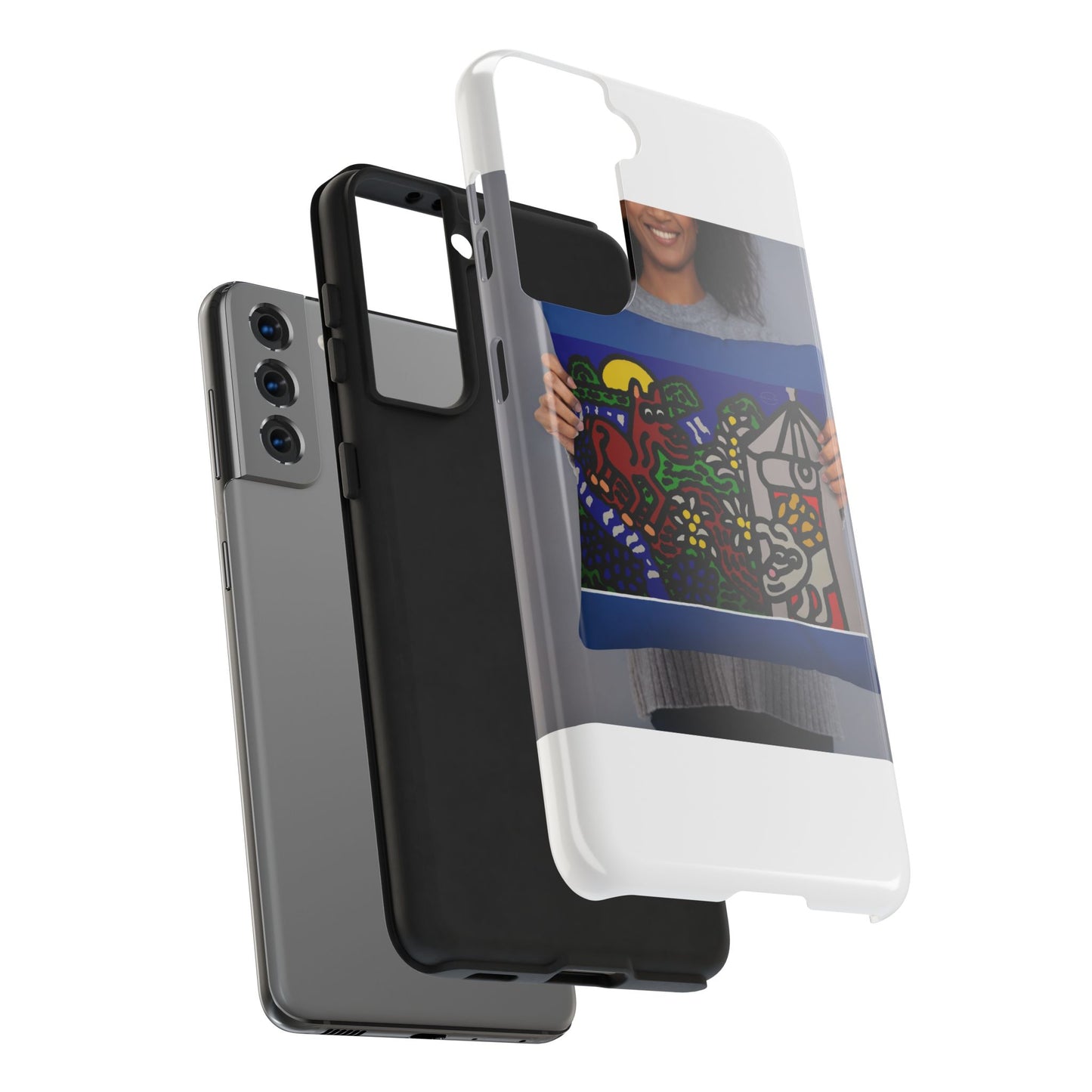 Bunny welcoming a friendly horse on his journey Tough Phone Case
