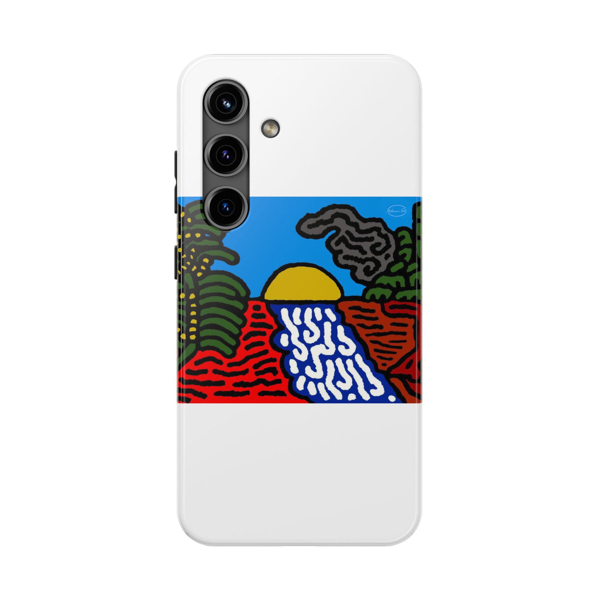 The river that joins the Australian wattle and Lebanese cedar tree in friendship Tough Phone Case