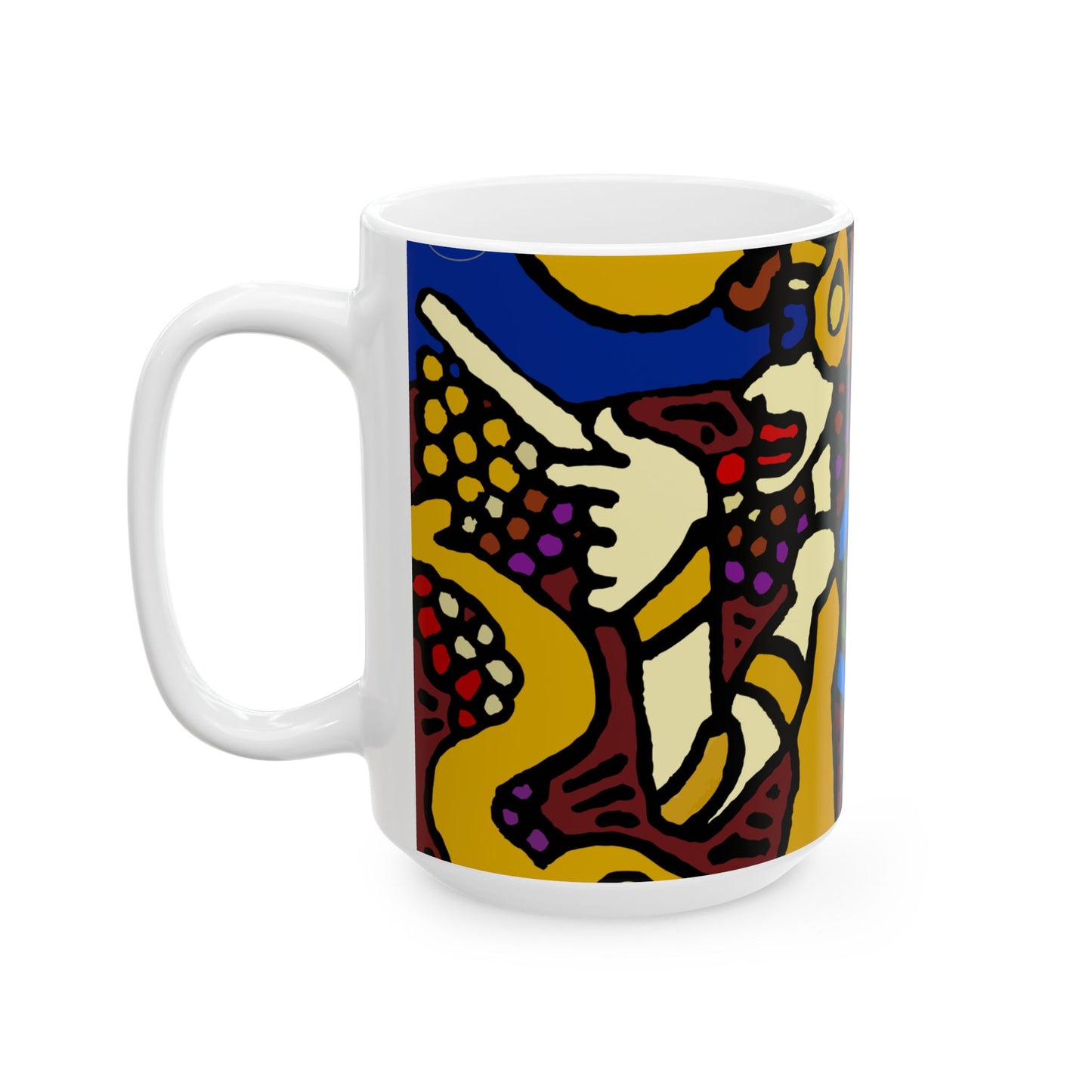 The golden snake being blessed by the fairy Ceramic Mug
