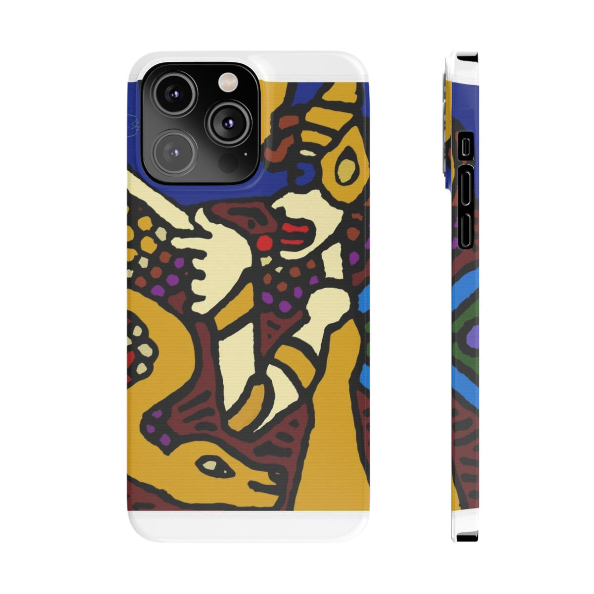 The golden snake being blessed by the fairy Slim Phone Case