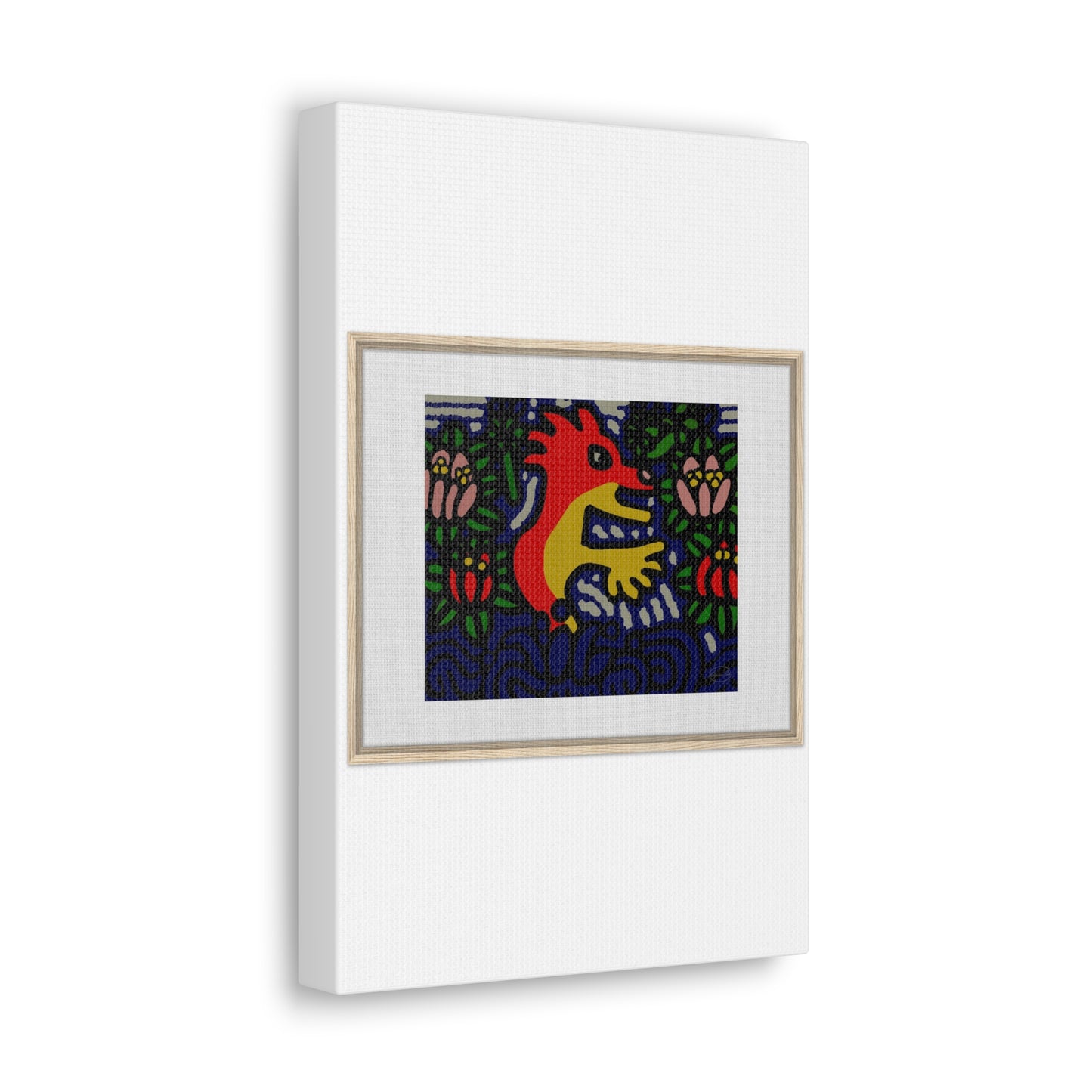 Breaking through the surface of a lotus pond Canvas (Small)