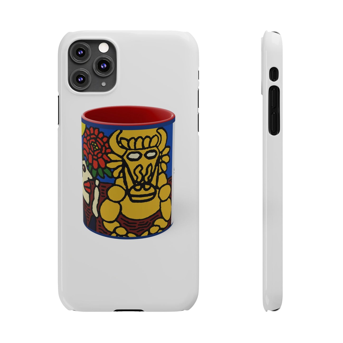 The warrior hailing the mighty golden dragon Slim Phone Case