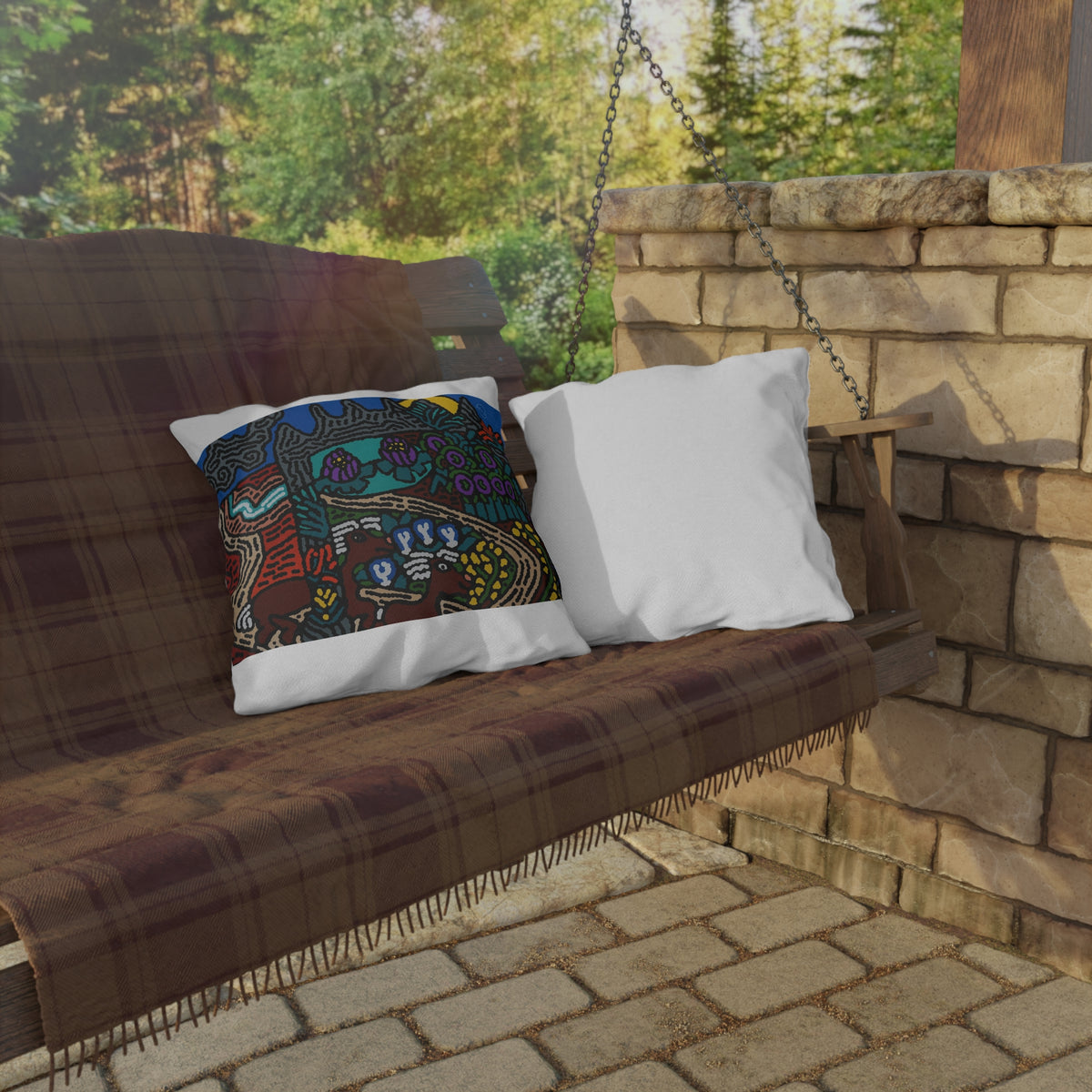 Going to the valley of hope and prosperity — Outdoor Pillow