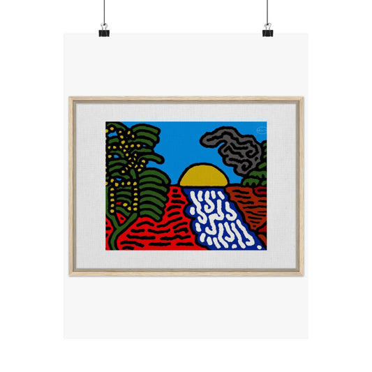 The river that joins the Australian wattle and Lebanese cedar tree in friendship Matte Poster Vertical (Small)