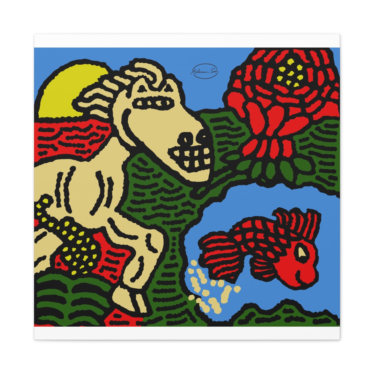 Galloping carefree through life Canvas (Small)