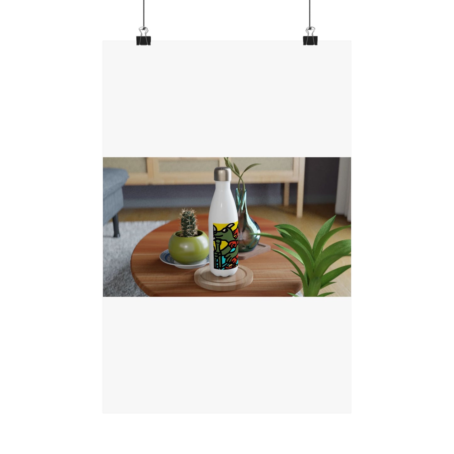 Two dragons enjoying a feast together Matte Poster Vertical (Small)