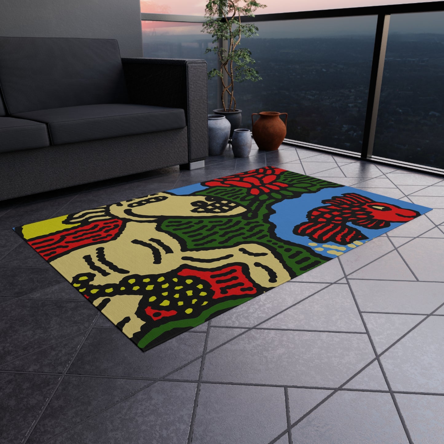 Galloping carefree through life — Outdoor Rug