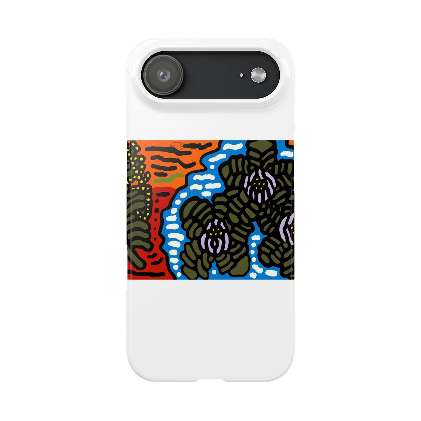 The Sri Lankan water lilies meets the Australian wattle Slim Phone Case