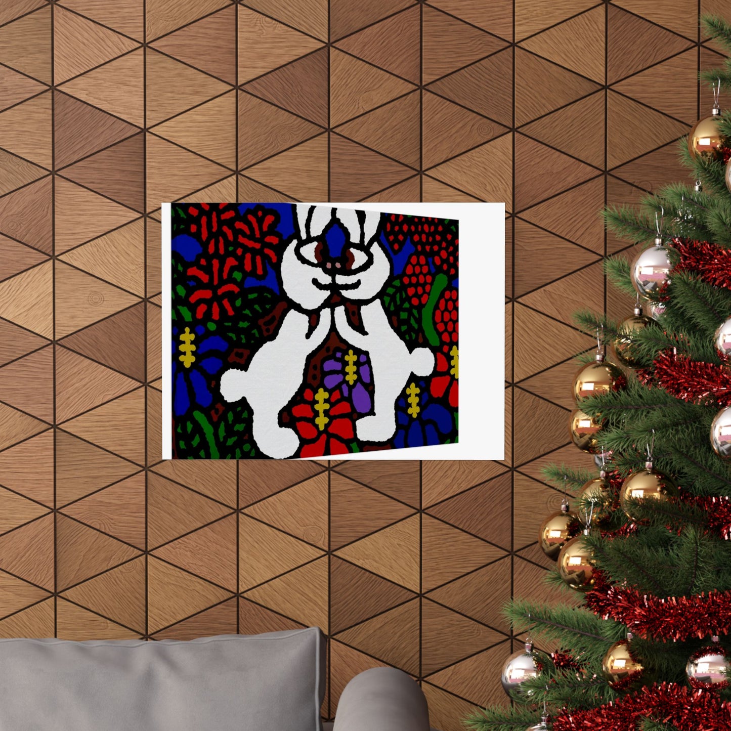 Bunnies in love Matte Poster Horizontal (Large)