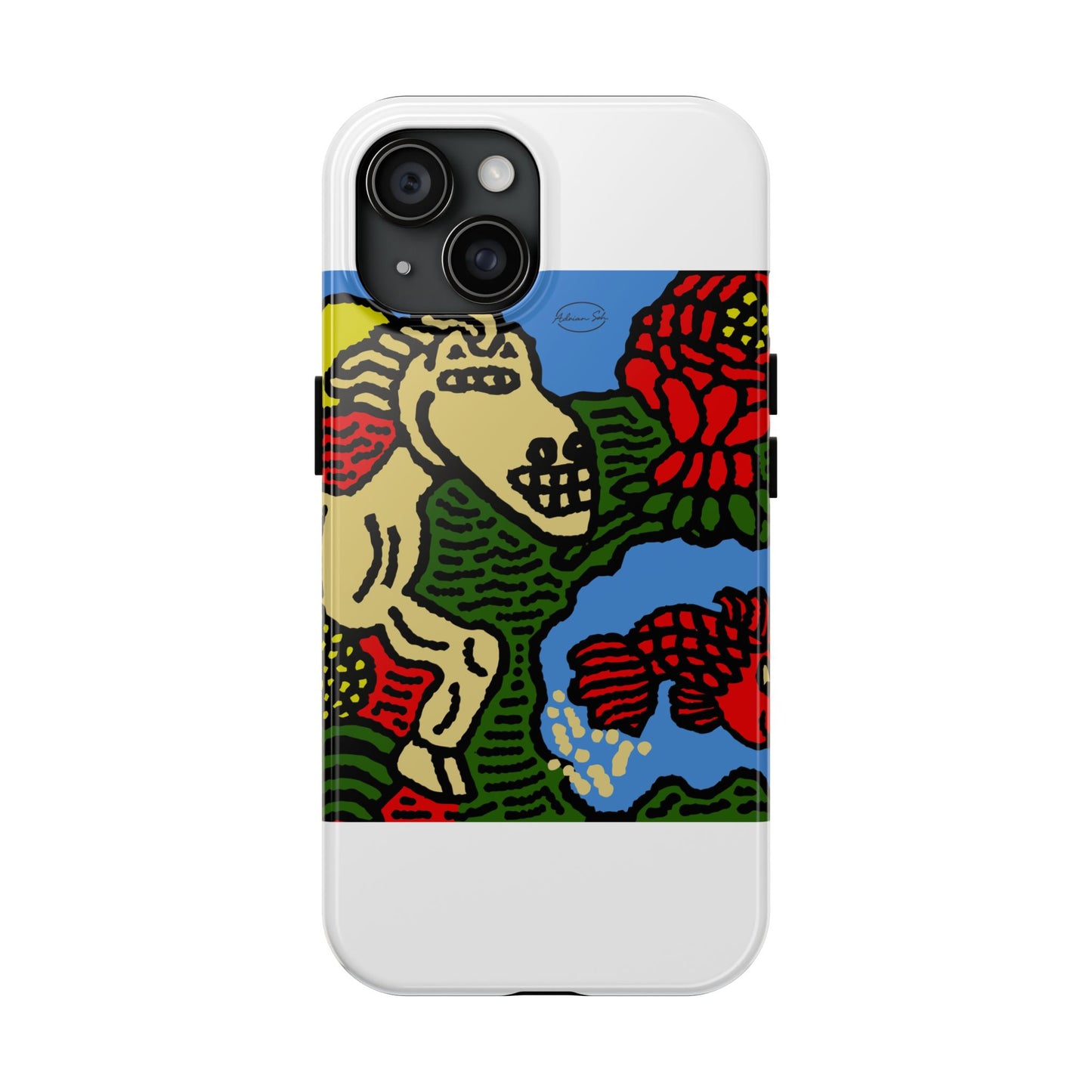 Galloping carefree through life Tough Phone Case