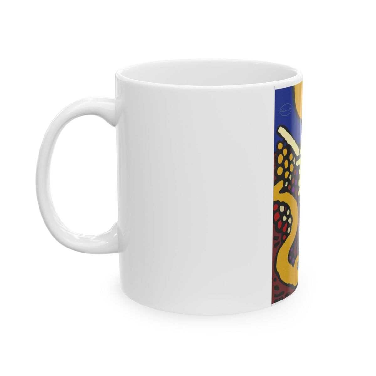 The golden snake being blessed by the fairy Ceramic Mug