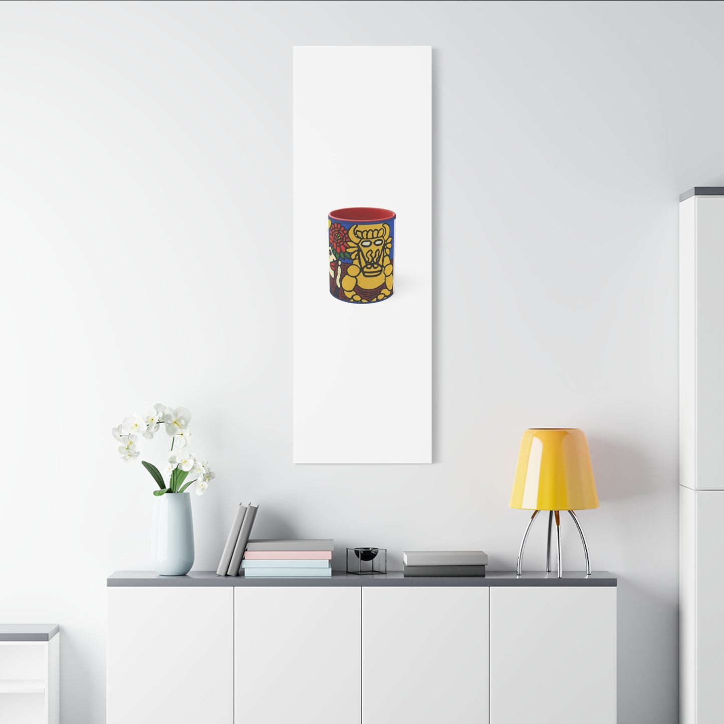 The warrior hailing the mighty golden dragon Canvas (Large)