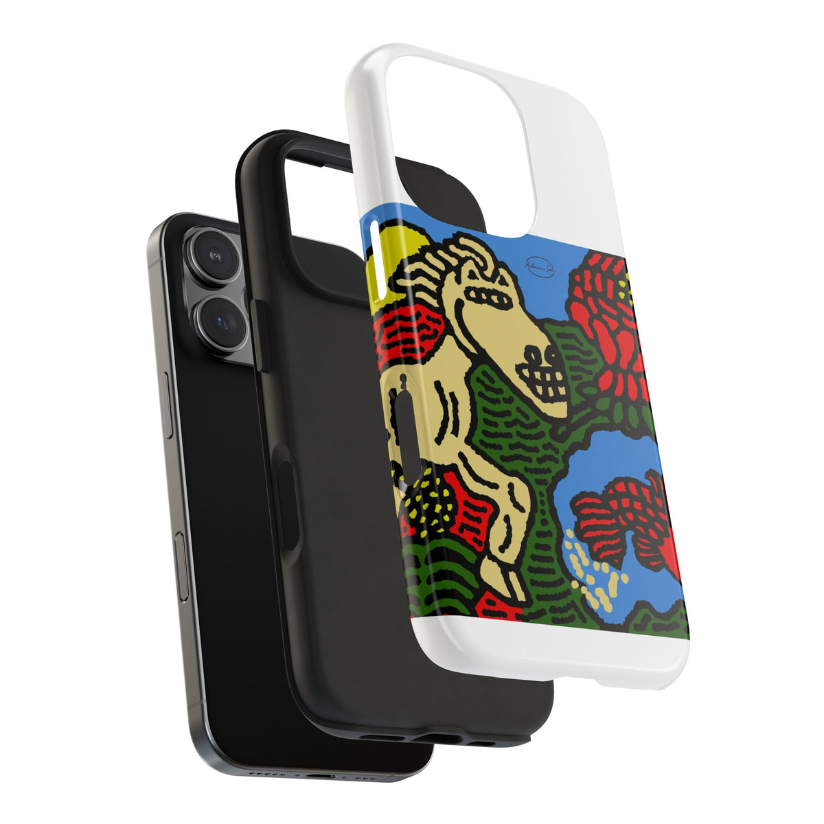 Galloping carefree through life Tough Phone Case