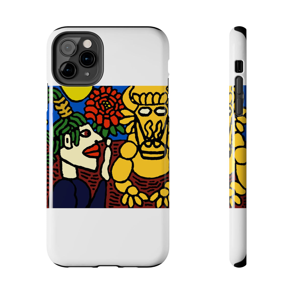 The warrior hailing the mighty golden dragon Tough Phone Case