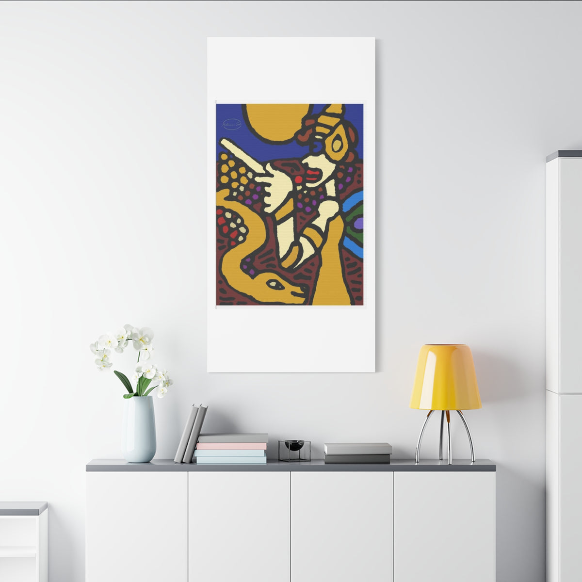 The golden snake being blessed by the fairy Canvas (Large)