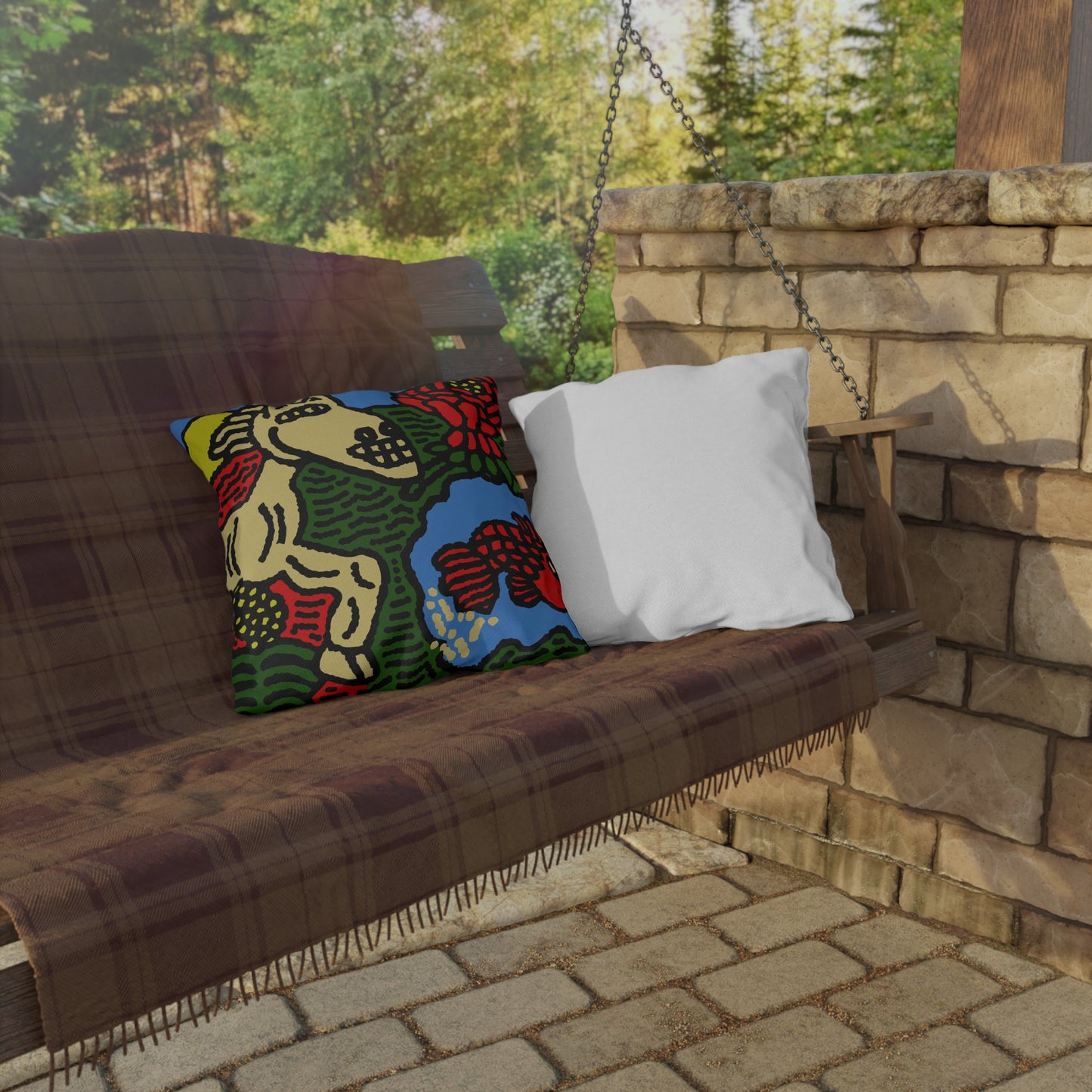 Galloping carefree through life — Outdoor Pillow