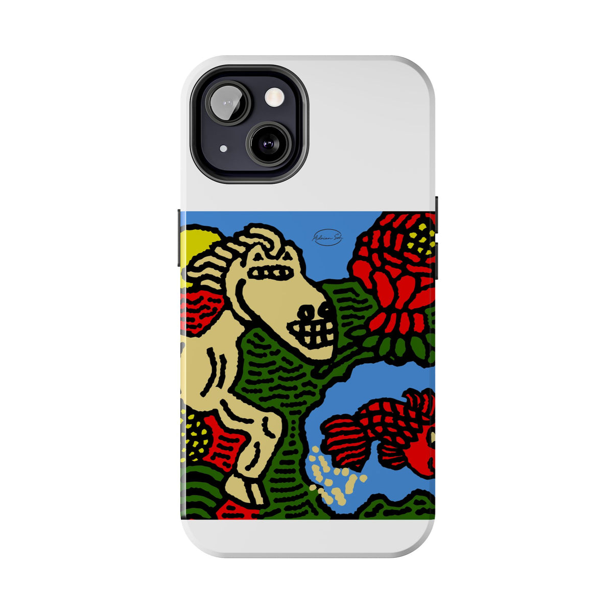 Galloping carefree through life Tough Phone Case