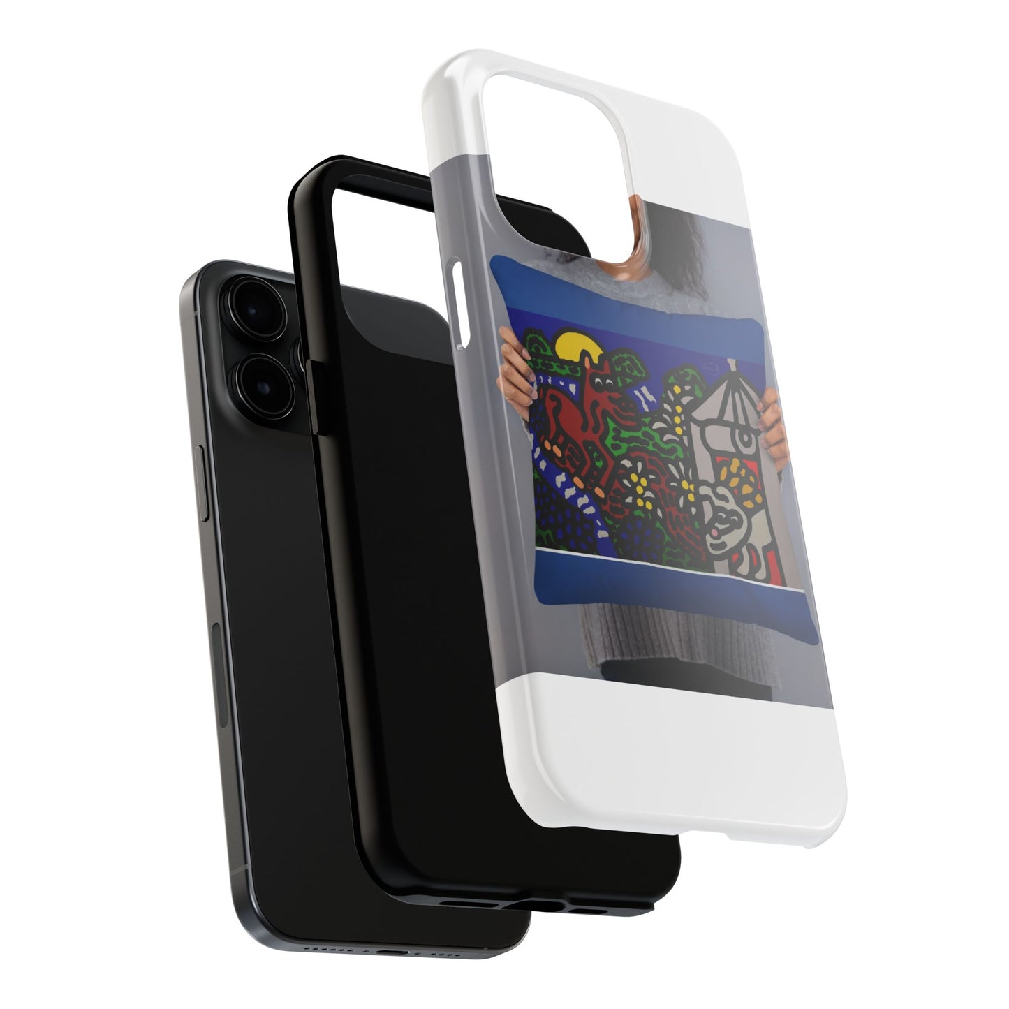 Bunny welcoming a friendly horse on his journey Tough Phone Case