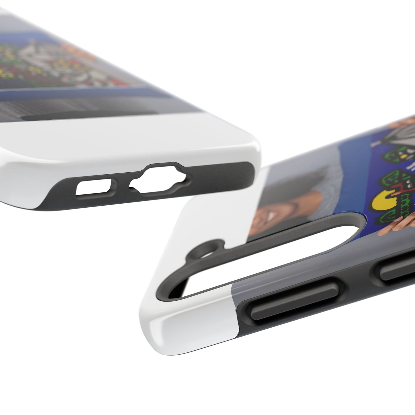 Bunny welcoming a friendly horse on his journey Tough Phone Case