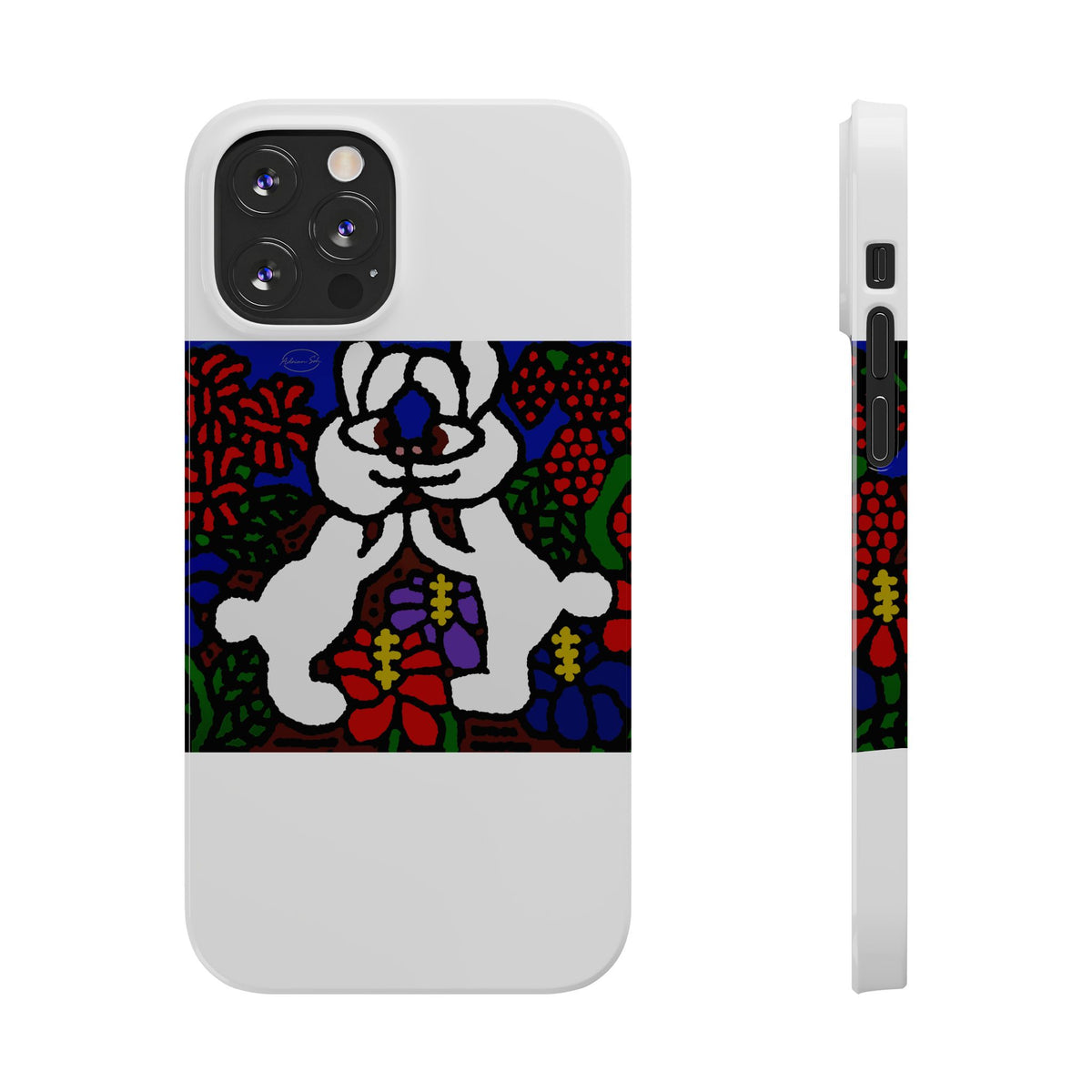 Bunnies in love Slim Phone Case